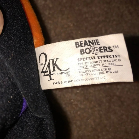 Vintage 1997 Beanie Boppers Halloween Pumpkin Bean Plush - Picture 7 of 7